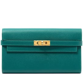 Hermes Malachite Epsom Kelly Wallet Gold Hardware, 2018