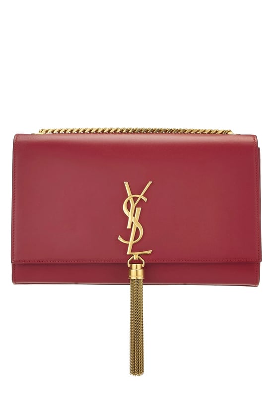 Red Calfskin Kate Tassel Medium