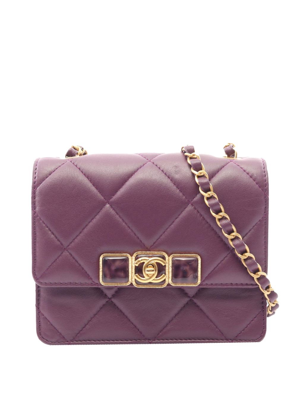 2021-2026 Mini Quilted Lambskin Resin CC Flap Bag crossbody bag