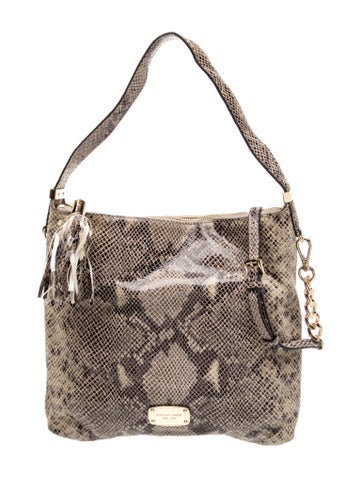 Embossed Leather Top Handle Bag