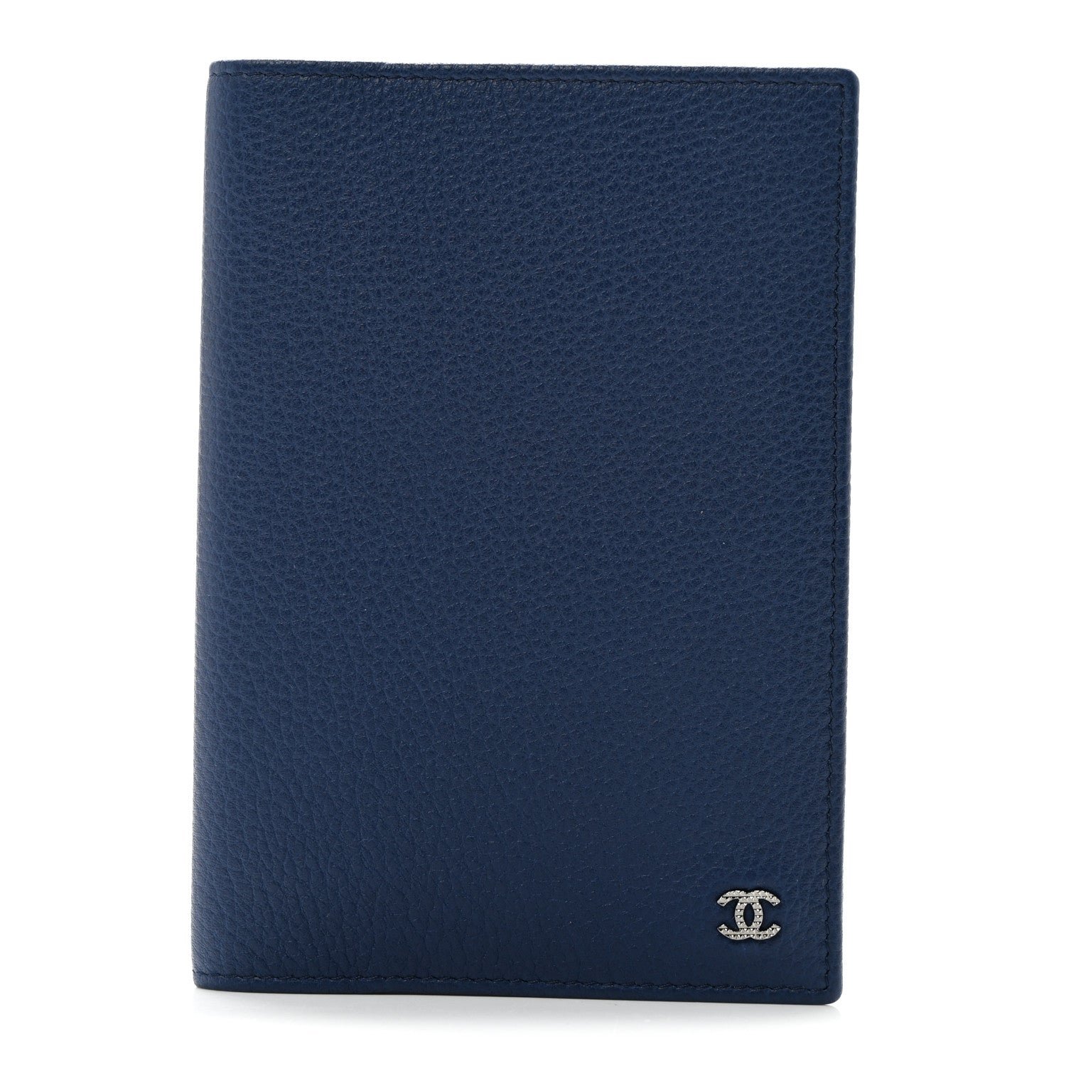 Chanel Calfskin Passport Holder Navy