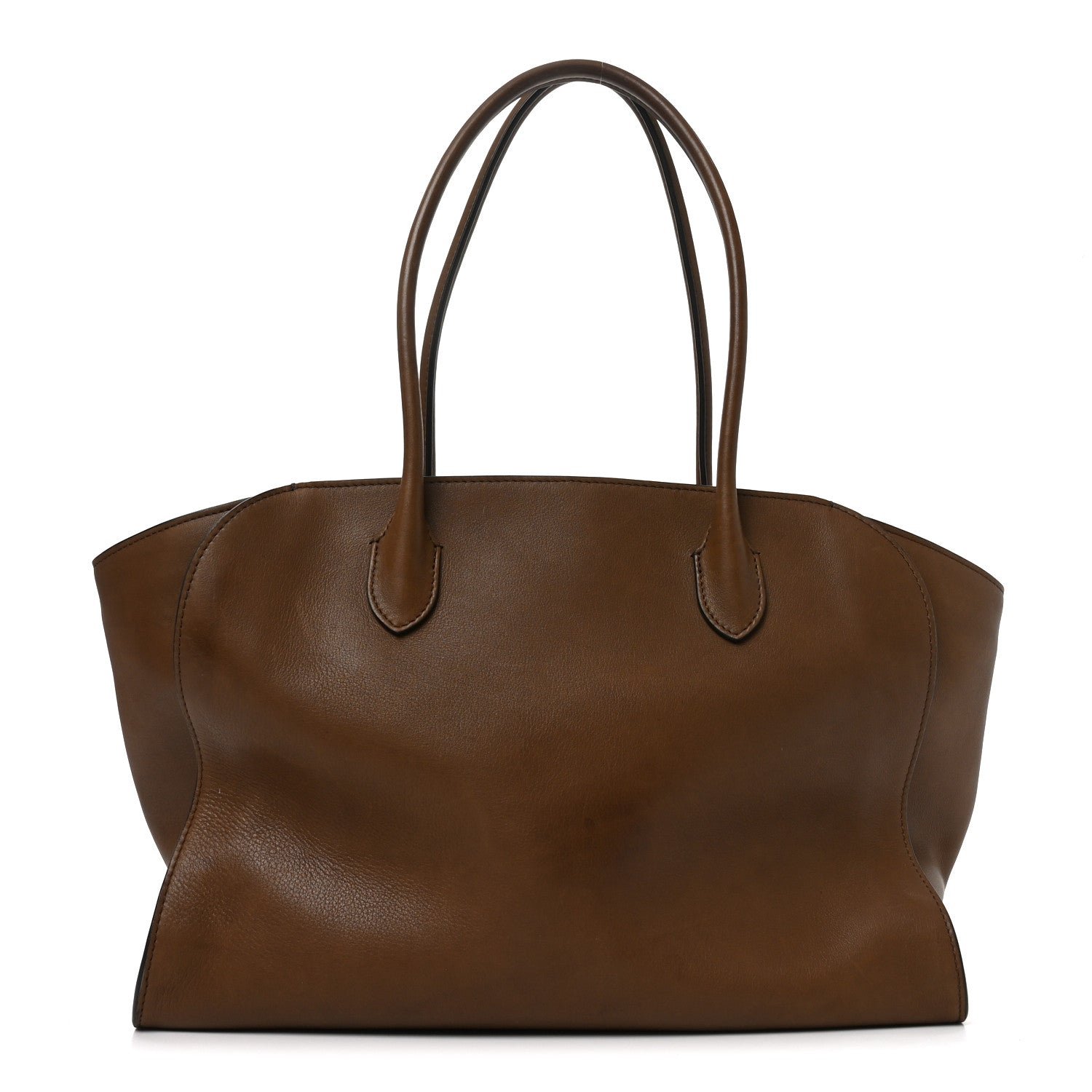 The Row Polished Saddle Calfskin Marlo 14 Muschio