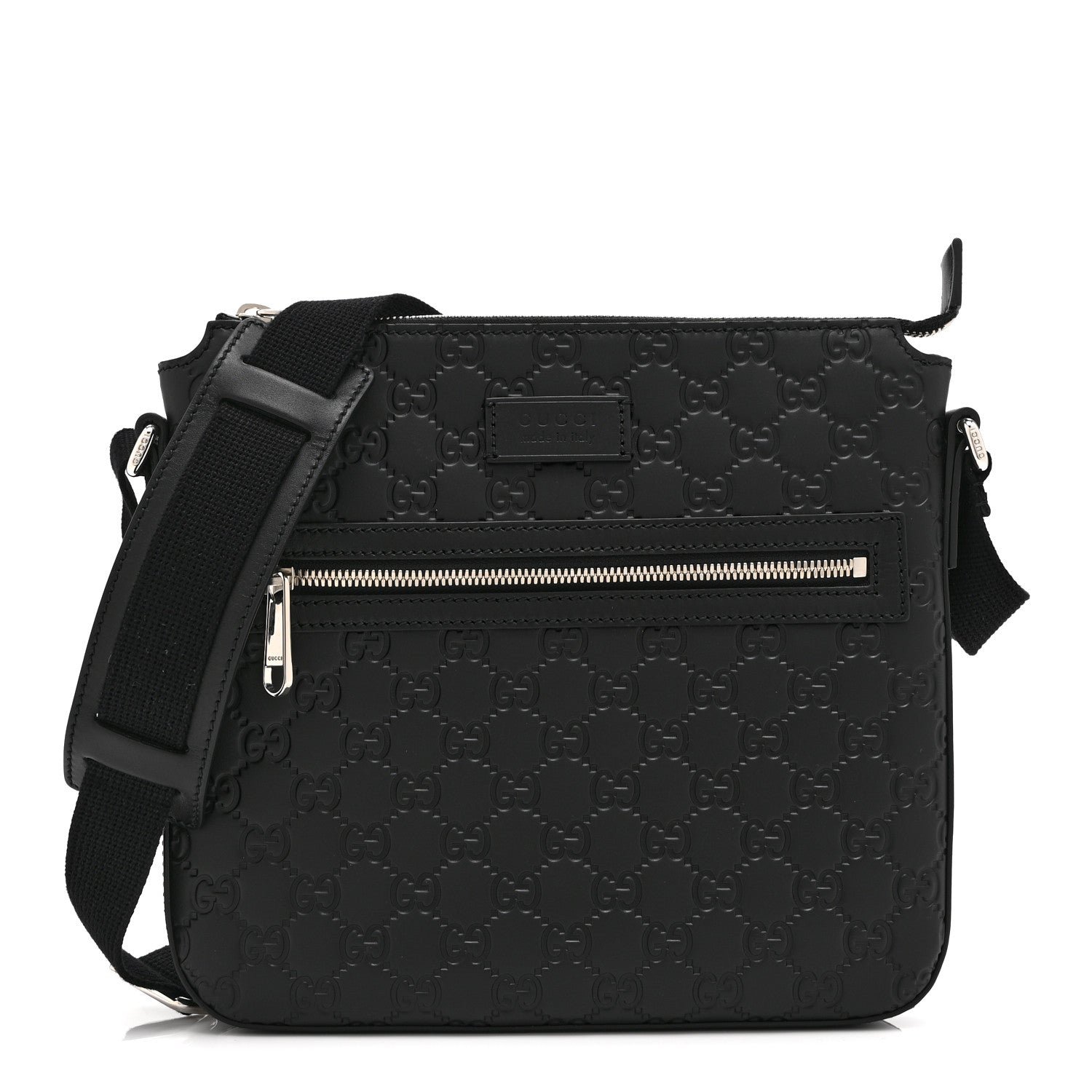 Gucci Guccissima Signature Small Messenger Bag Black