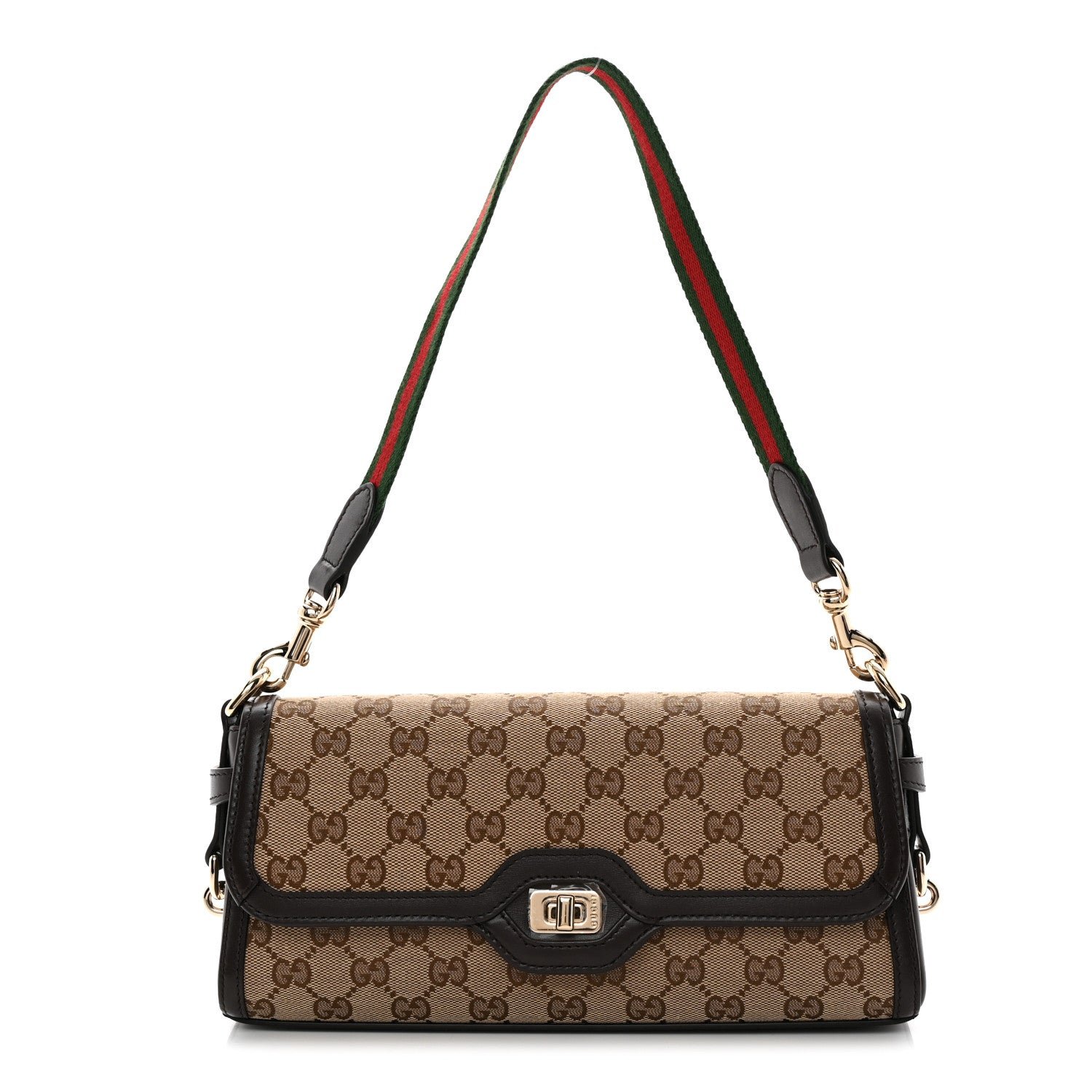 Gucci GG Monogram Small Luce Shoulder Bag Beige Ebony