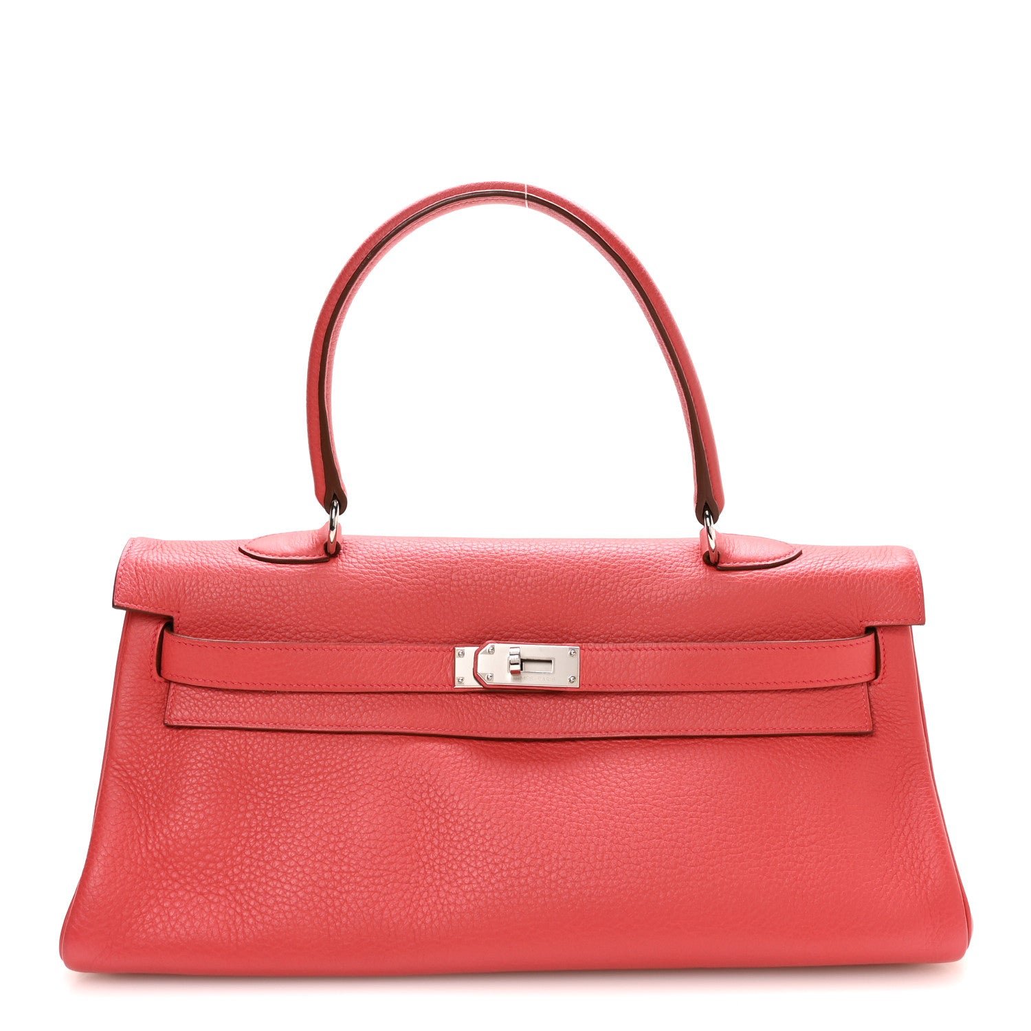 Hermes Taurillon Clemence Shoulder Kelly 42 Bougainvillea
