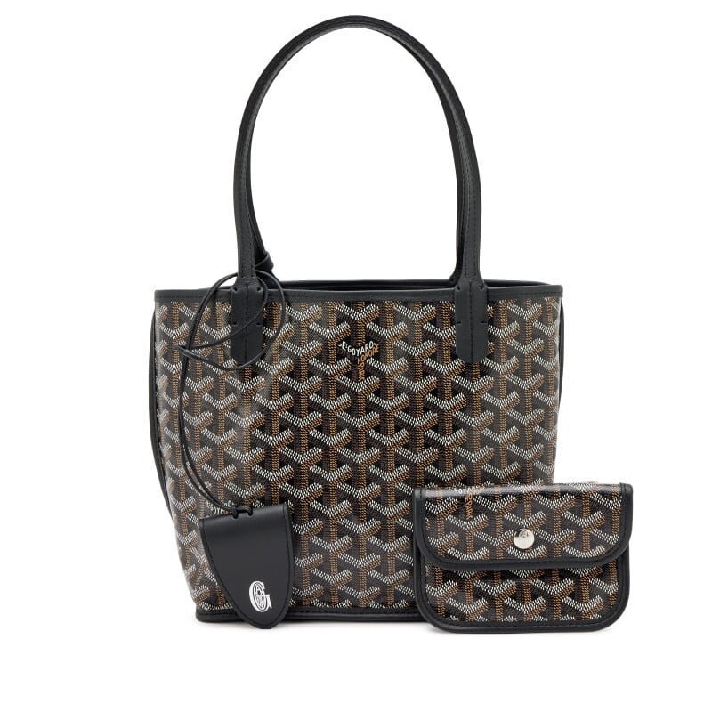 Goyard Black Goyardine Canvas and Chevroches Calfskin Anjou Mini Bag, 2026