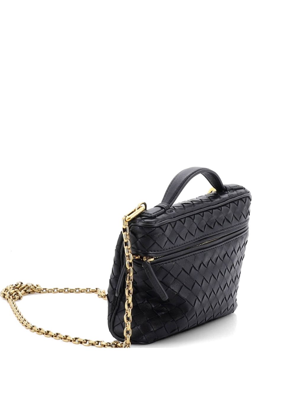 Soft Chain Vanity Case Intrecciato Leather Small shoulder bag