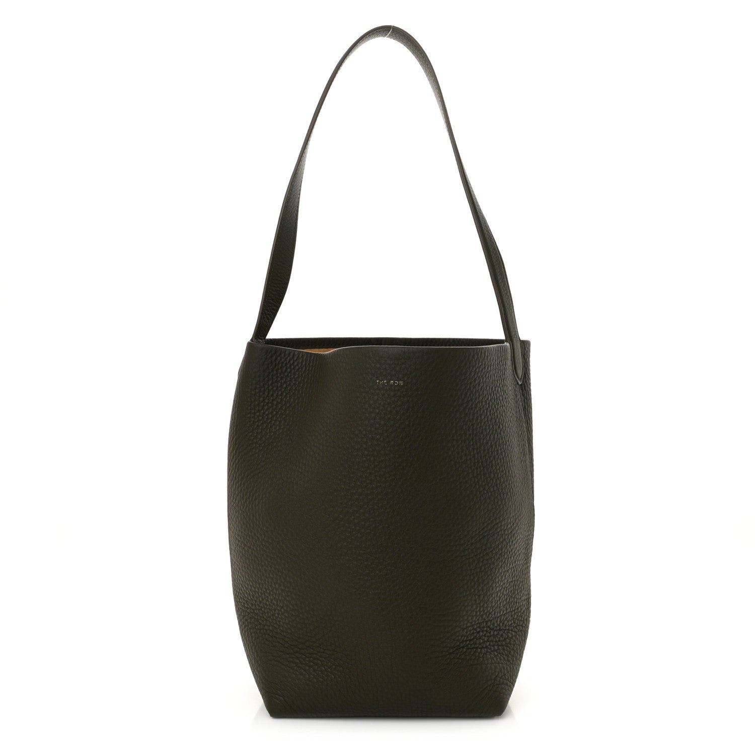 The Row Grained Calfskin Medium N/S Park Tote Olive