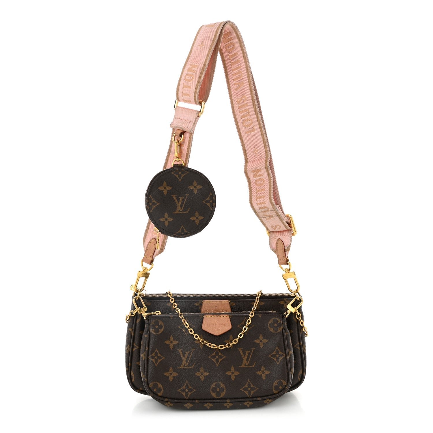 Louis Vuitton Monogram Multi Pochette Accessories Rose Clair