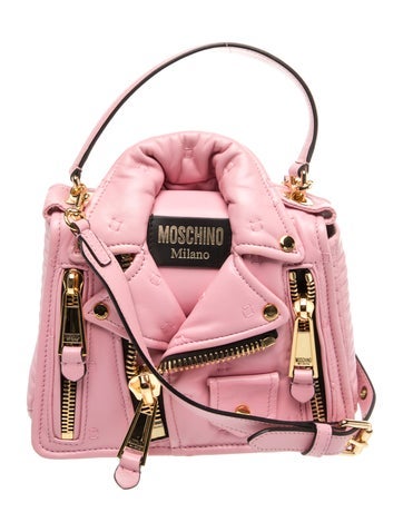 Moschino Leather Top Handle Bag