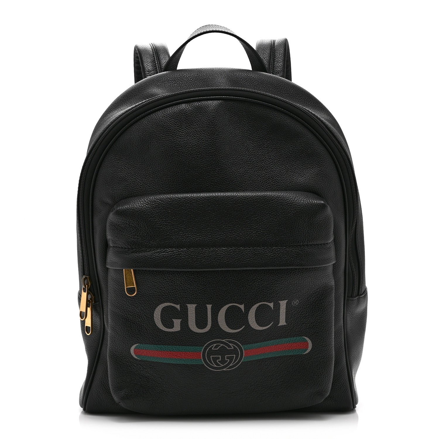Gucci Calfskin Logo Day Backpack Black