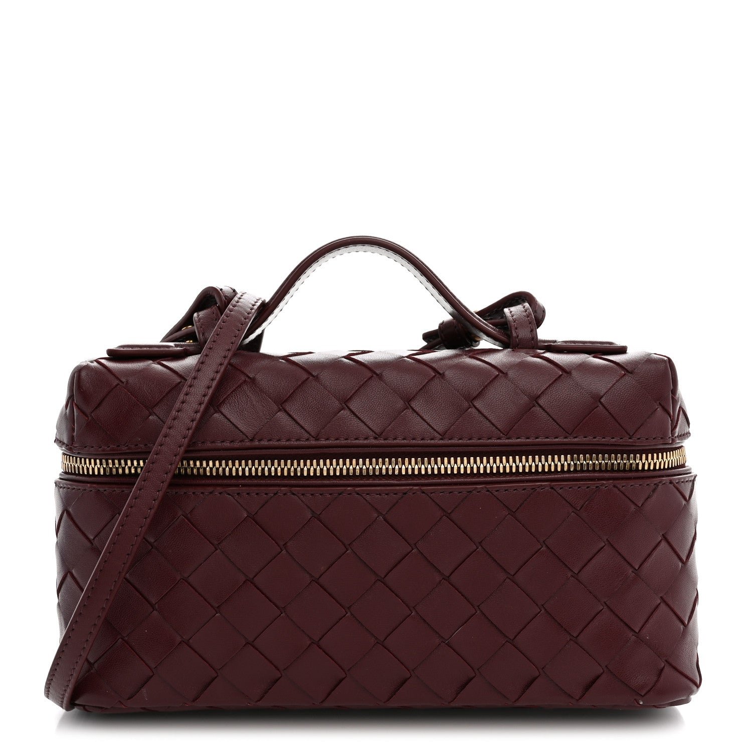 Bottega Veneta Nappa Intrecciato Bang Bang Vanity Case Barolo