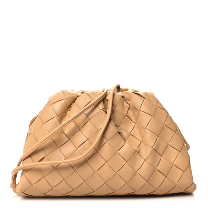 Bottega Veneta BOTTEGA VENETA Nappa Intrecciato The Mini Pouch Almond