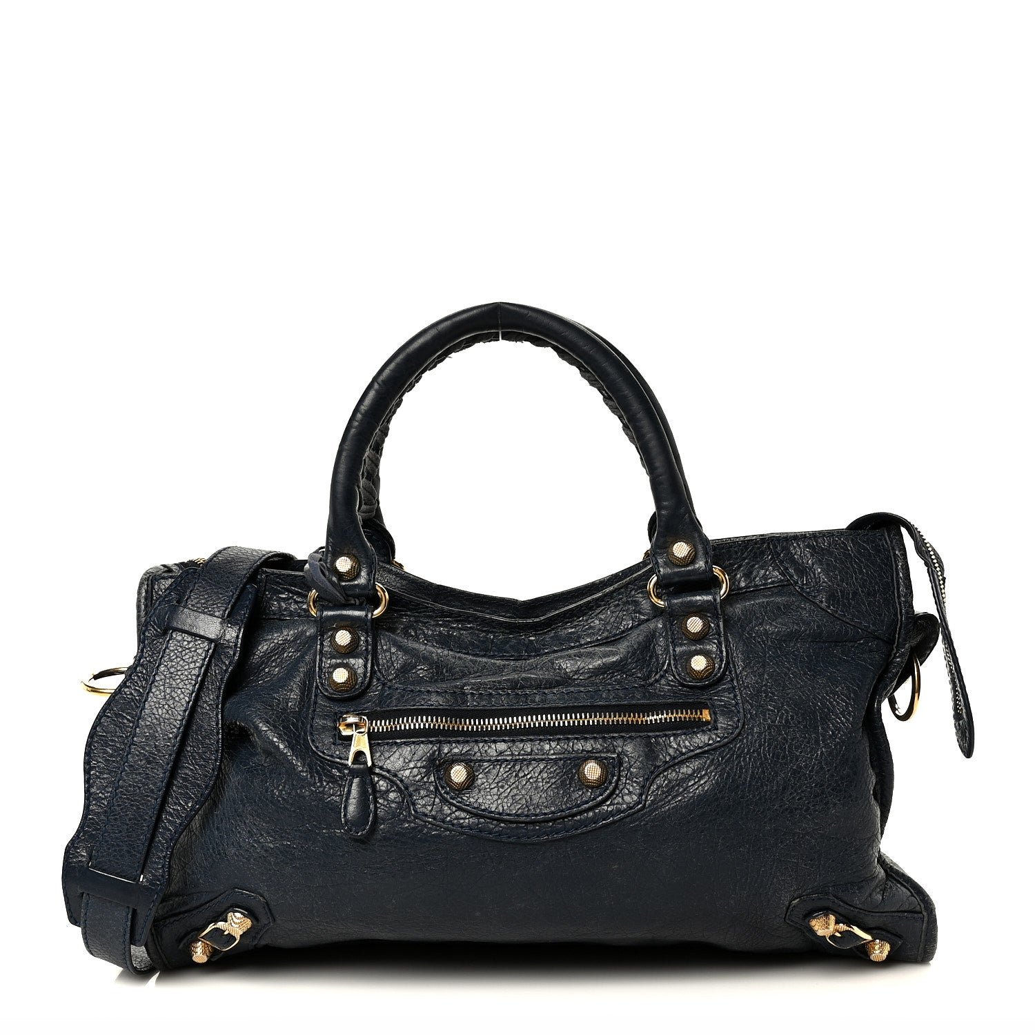 Balenciaga Agneau Giant 12 Gold Hardware City Bleu Obscur