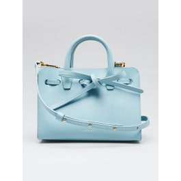Mansur Gavriel Light Blue Leather Mini Mini Sun Bag