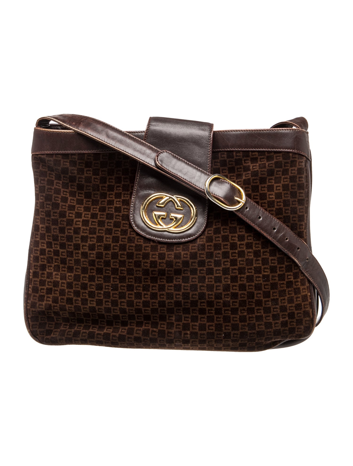 Gucci Suede Shoulder Bag Vintage