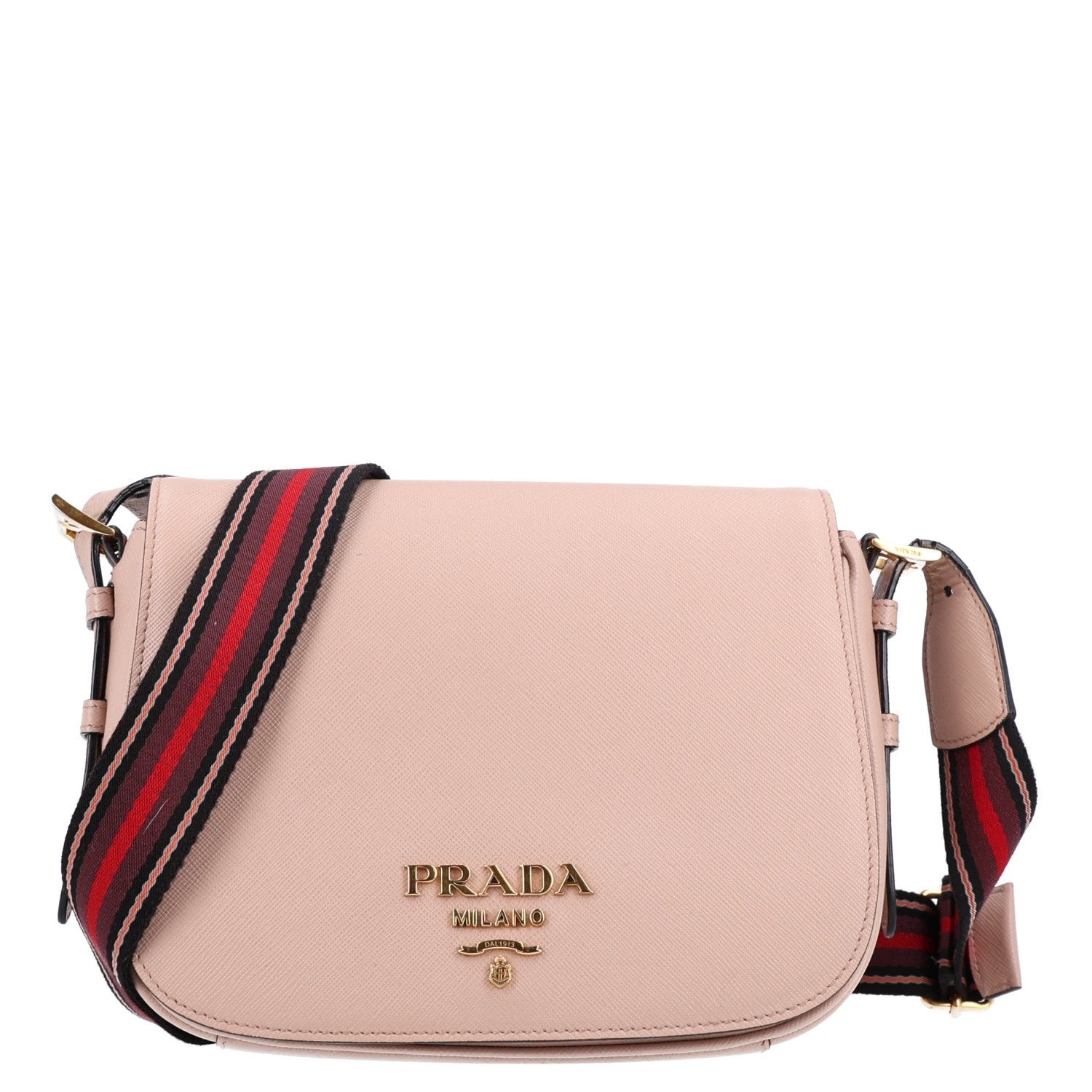 Prada Saffiano Flap Crossbody Cammeo