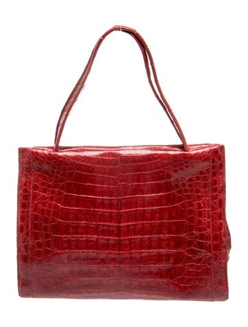 Crocodile Top Handle Bag