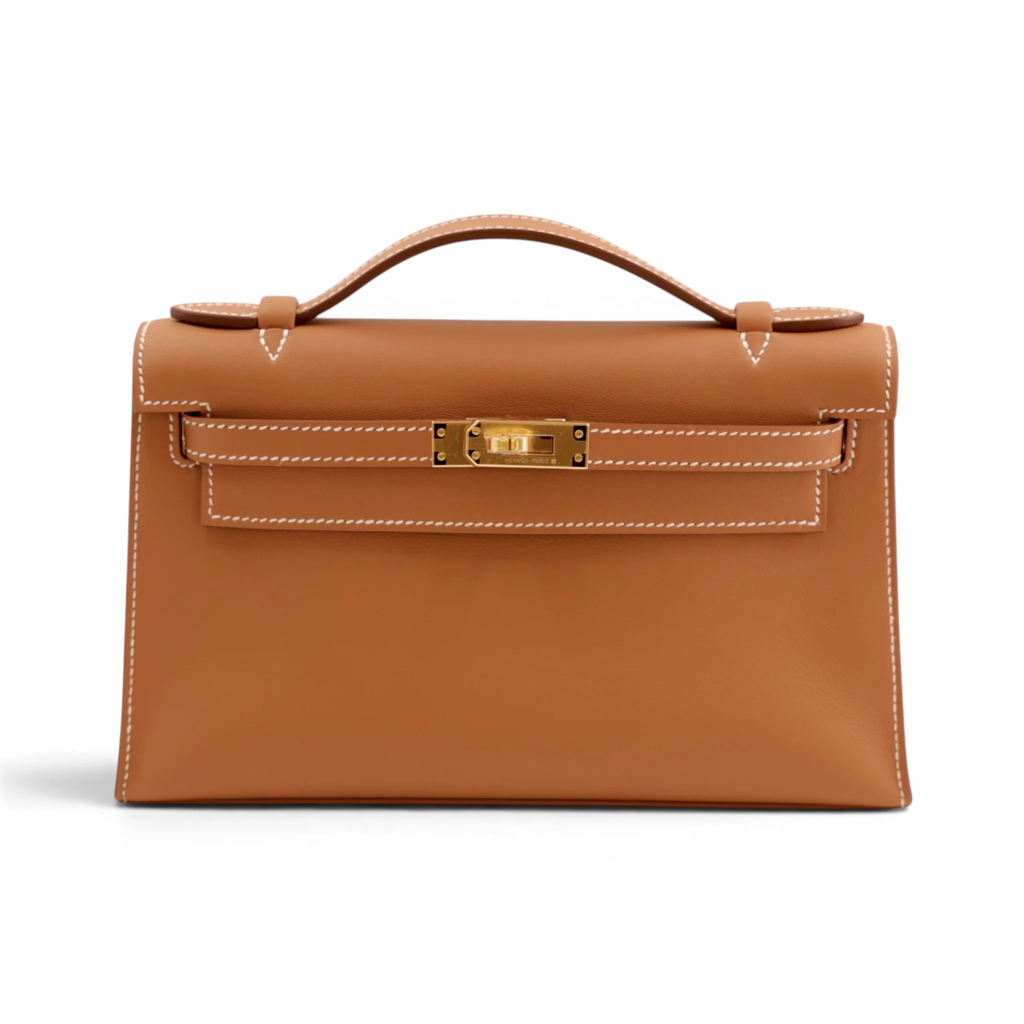 Brand New ( Rank N ) HERMÈS Kelly Pochette Gold (37) Swift Gold hardware G (2026)
