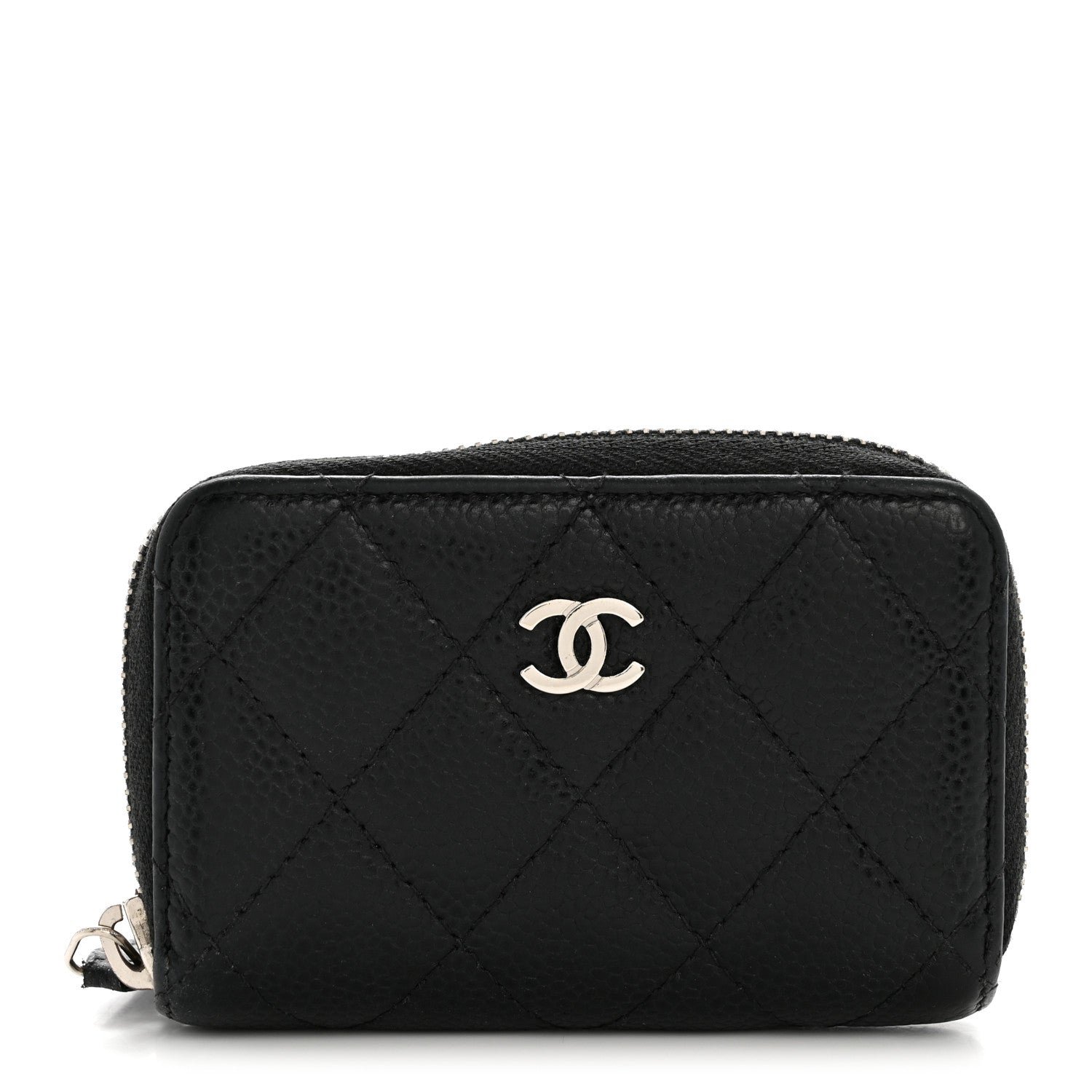 Chanel Caviar Quilted Zip Coin Purse Black