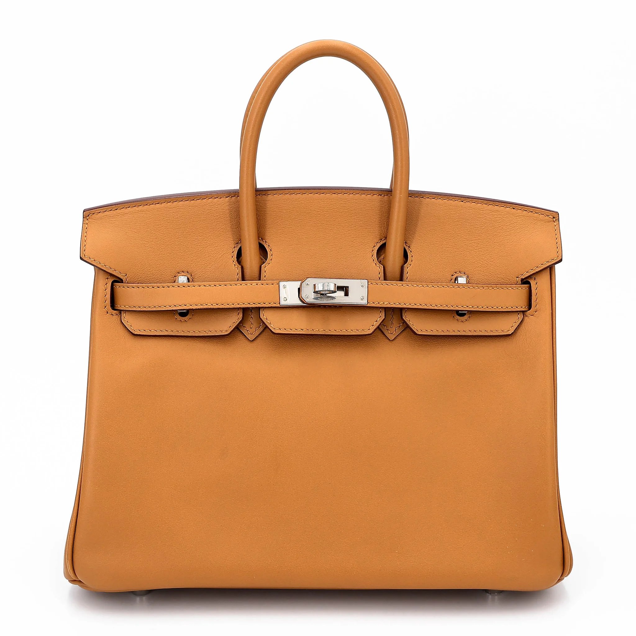 Very Good ( Rank A) HERMÈS Birkin 25 Sesame (2S) Swift Palladium hardware Y (2020)