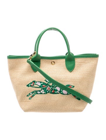 Longchamp Raffia Top Handle Bag