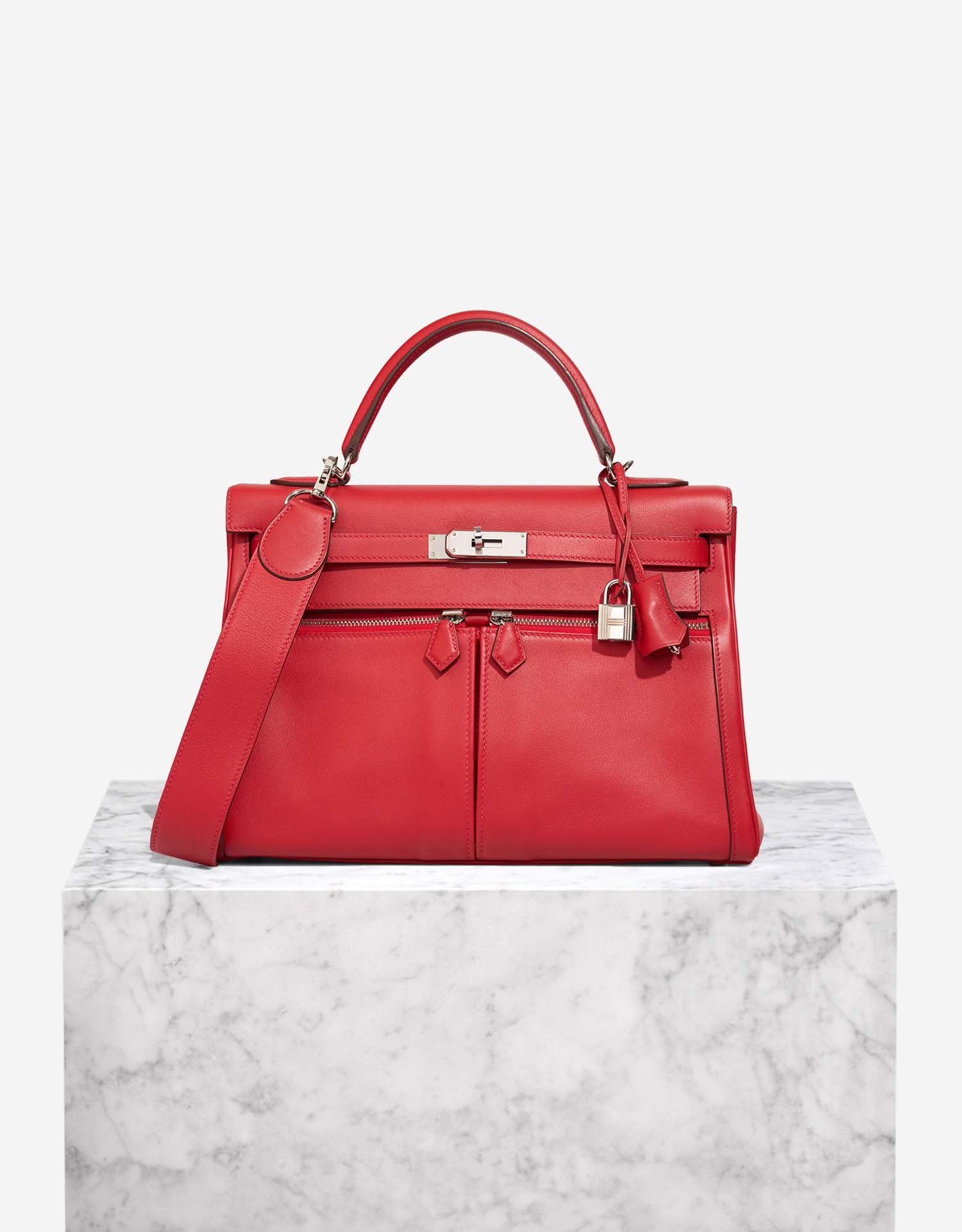 Hermes 
		Kelly Lakis HSS 32 Swift Rouge Casaque    