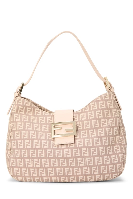 Fendi Pink Zucchino Canvas Shoulder Bag