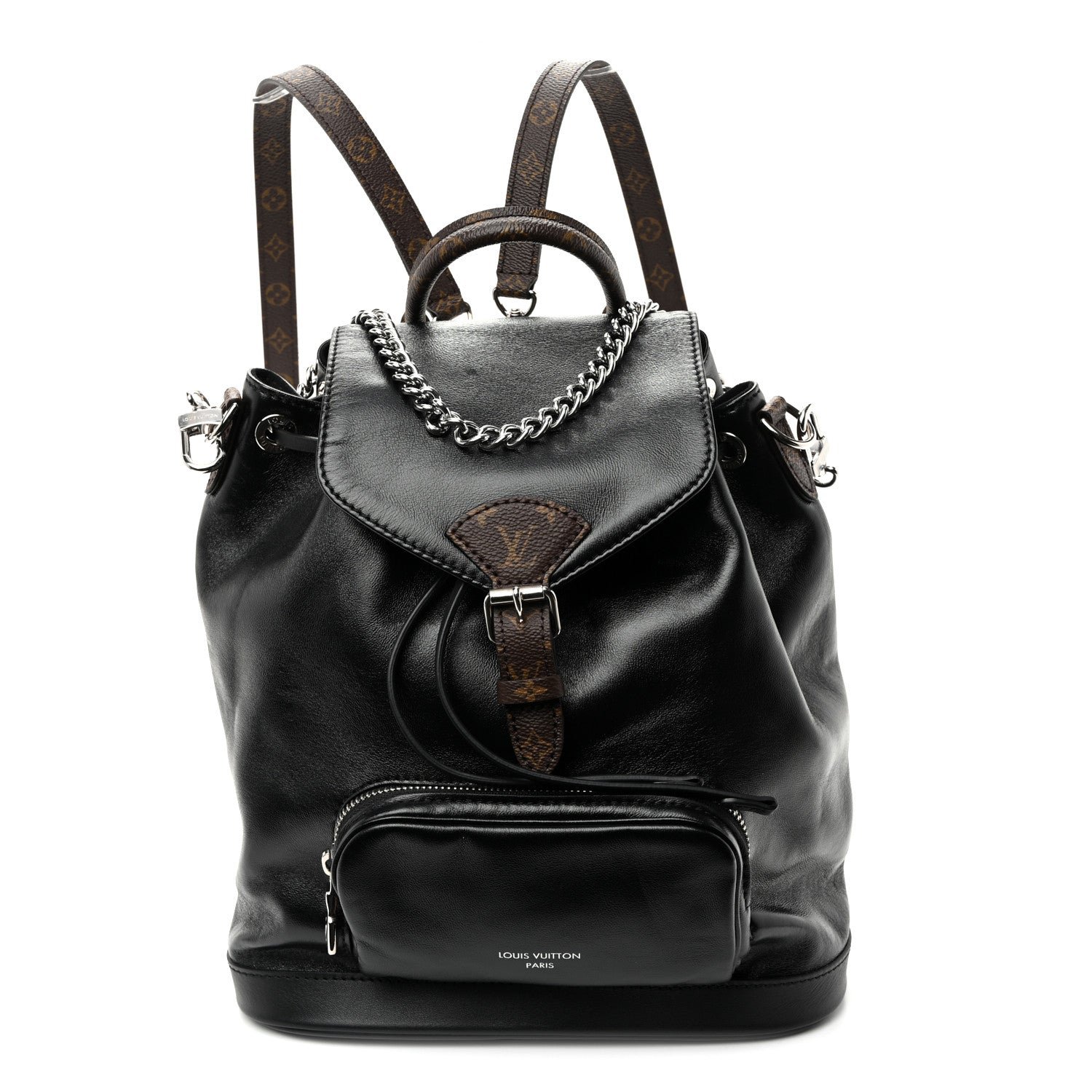 Louis Vuitton Lambskin Monogram Montsouris Vibe PM Black