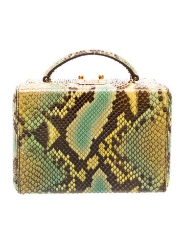 Snakeskin Top Handle Bag