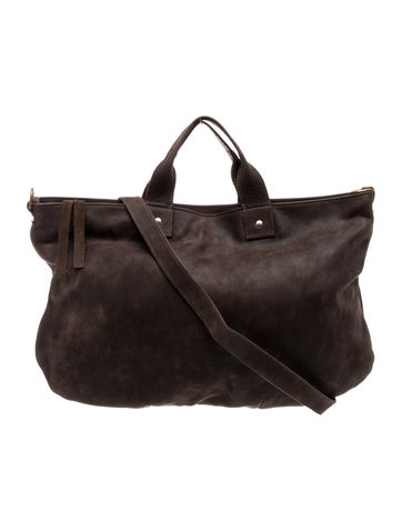 Suede Top Handle Bag