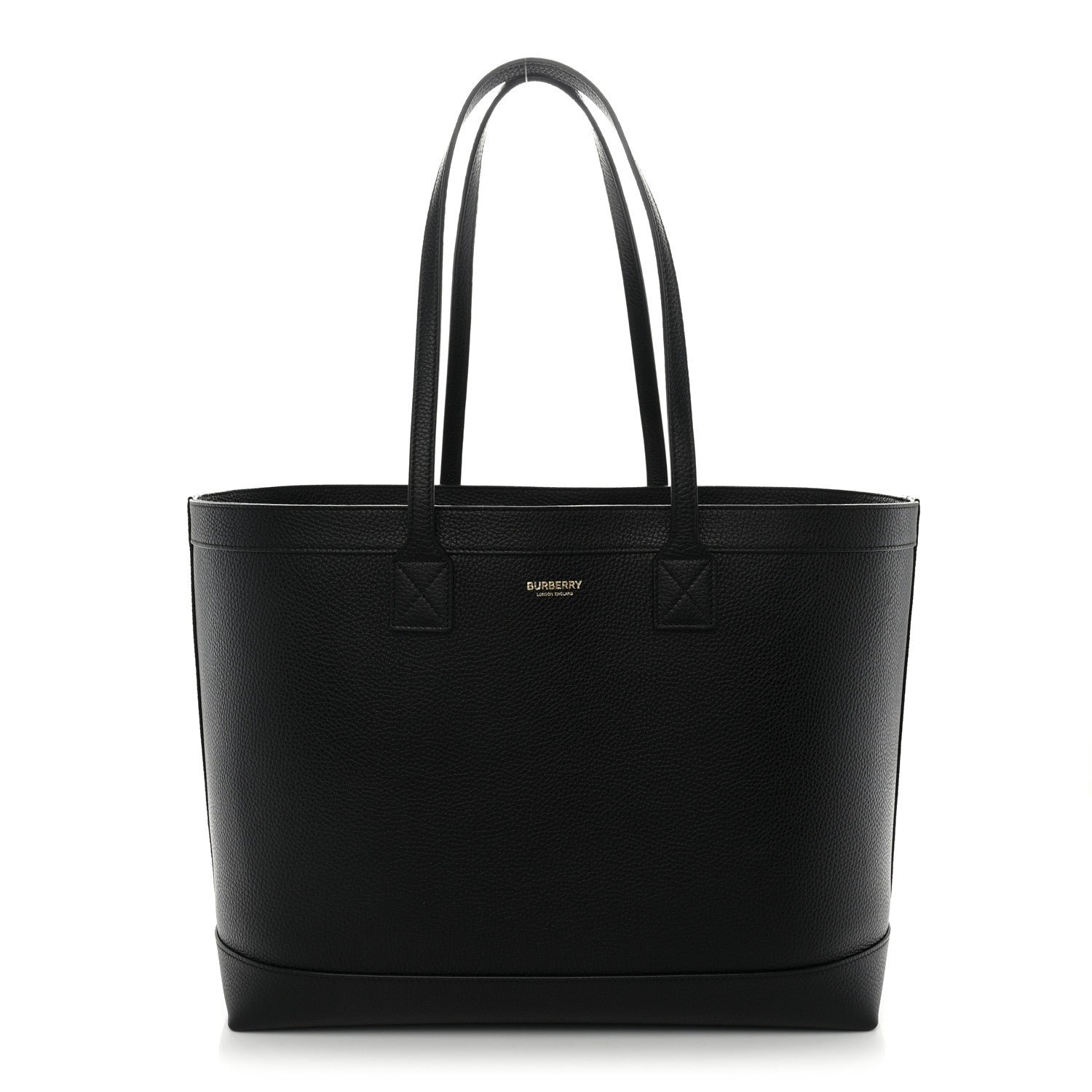 Burberry Grainy Calfskin Medium London Tote Bag Black
