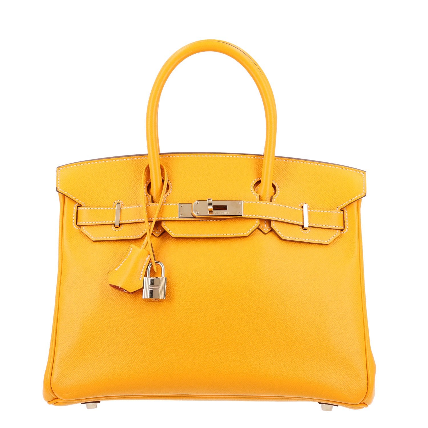 Hermes Epsom Candy Birkin 30 Jaune D'Or Feu