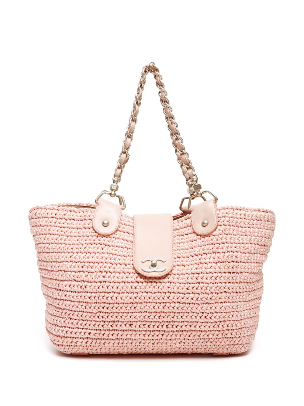 2005 CC straw tote bag