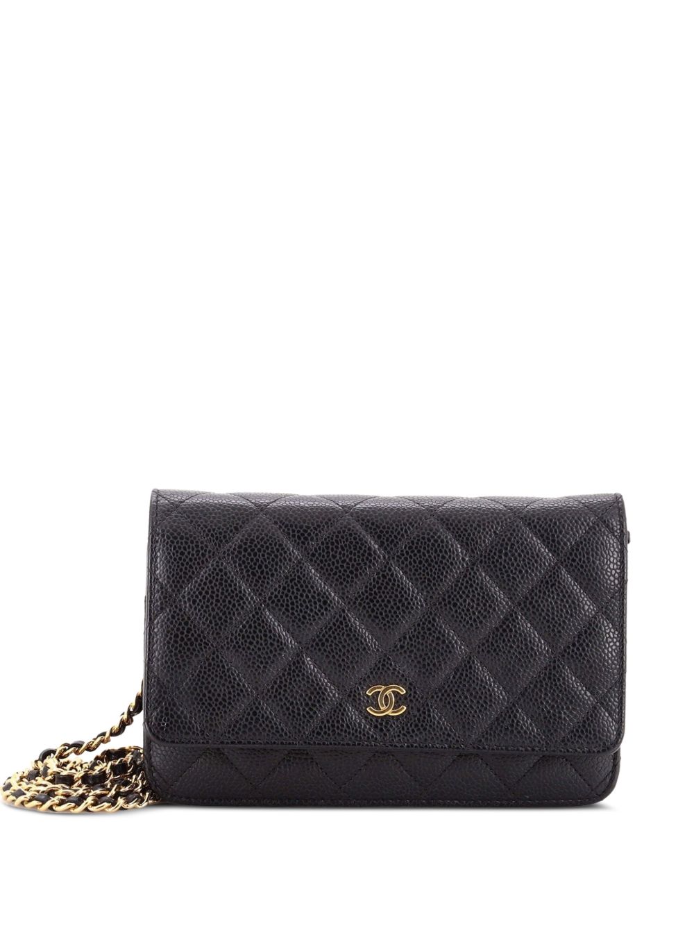 Wallet on Chain Quilted Caviar crossbody bag