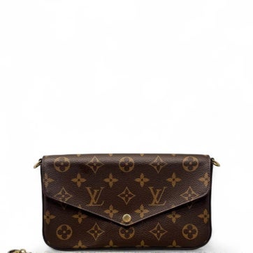 Coated Canvas pochette felicie chain wallet
