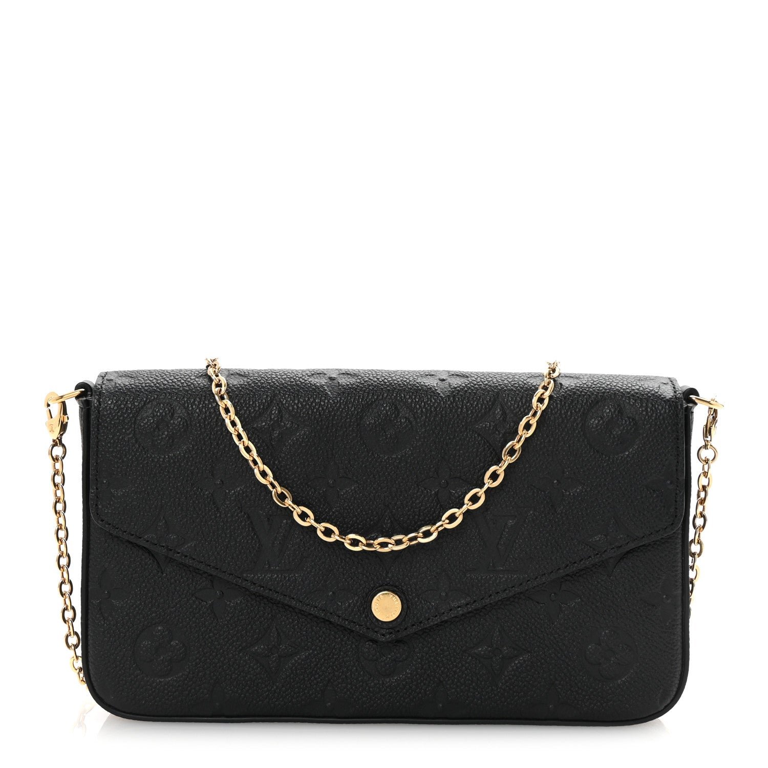 Louis Vuitton Empreinte Pochette Felicie Chain Wallet Black