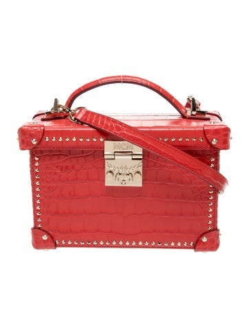 MCM Leather Top Handle Bag