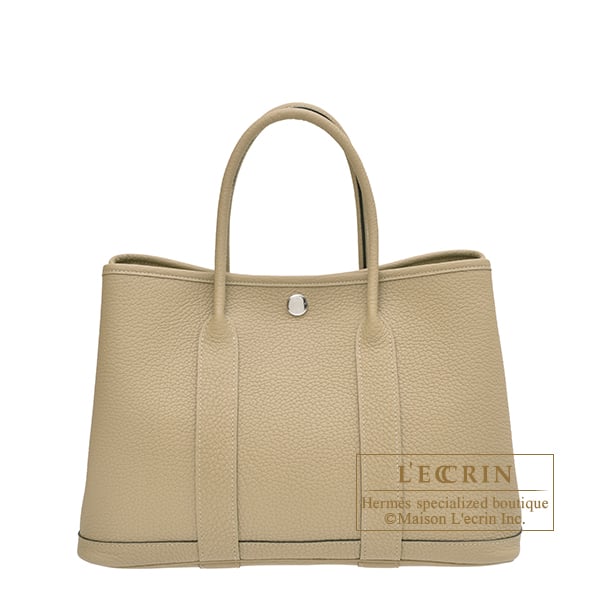 Hermes Hermes Garden Party bag 30/TPM Trench Negonda leather Silver hardware
