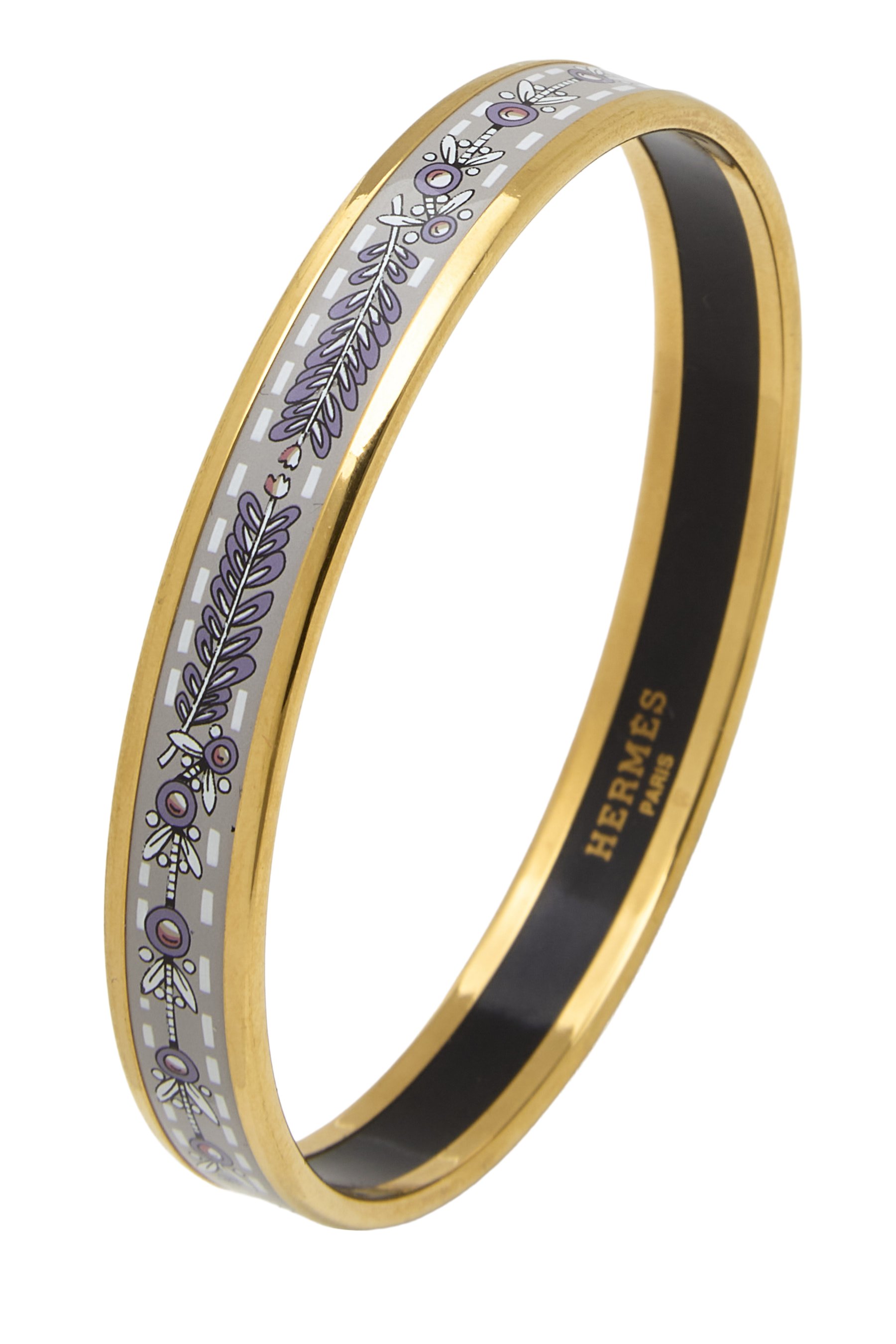 Multicolor Gold Enamel Bangle Narrow