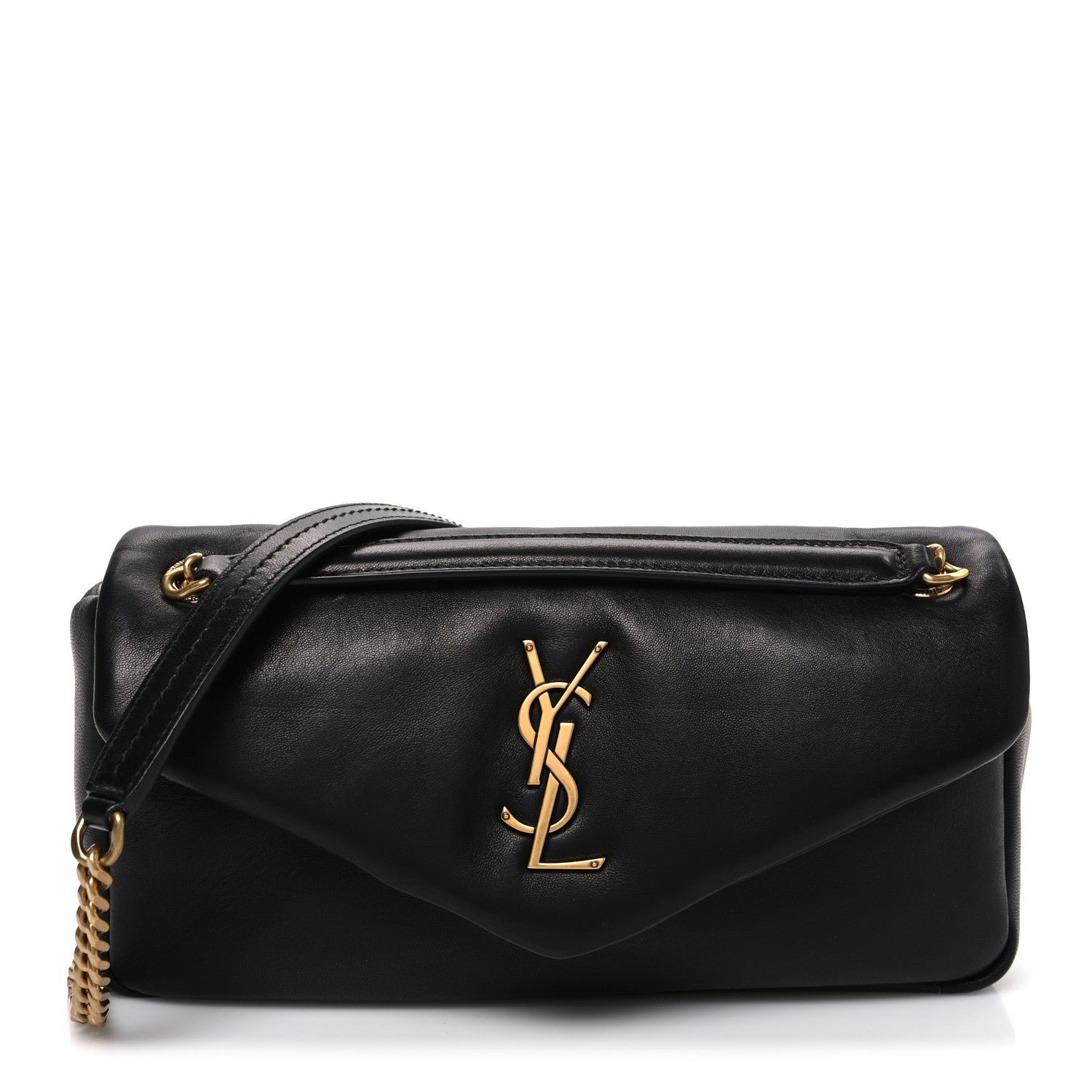 Saint Laurent Plunged Lambskin Calypso Black