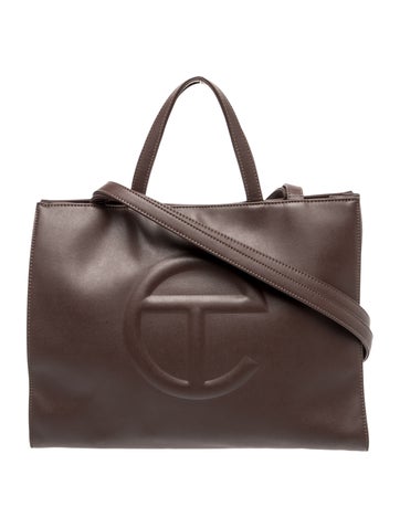 Telfar Vegan Leather Chocolate Shopping. Large