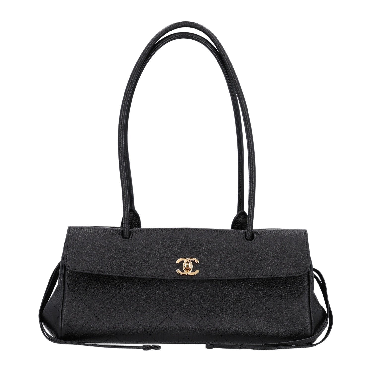 Chanel Grained Calfskin Stitched Urban Essentials Small Shopping Bag Black