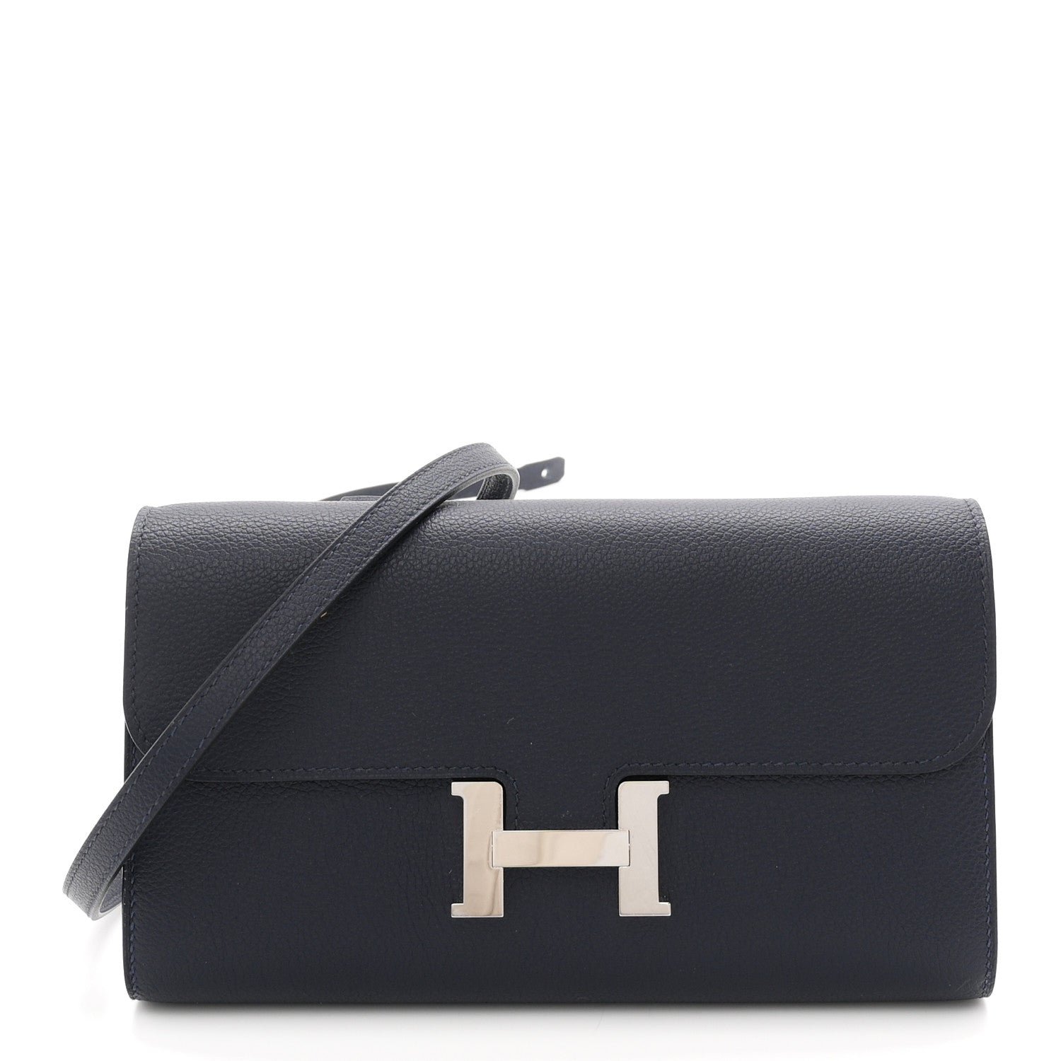 Hermes Evercolor Constance Wallet To Go Bleu Nuit