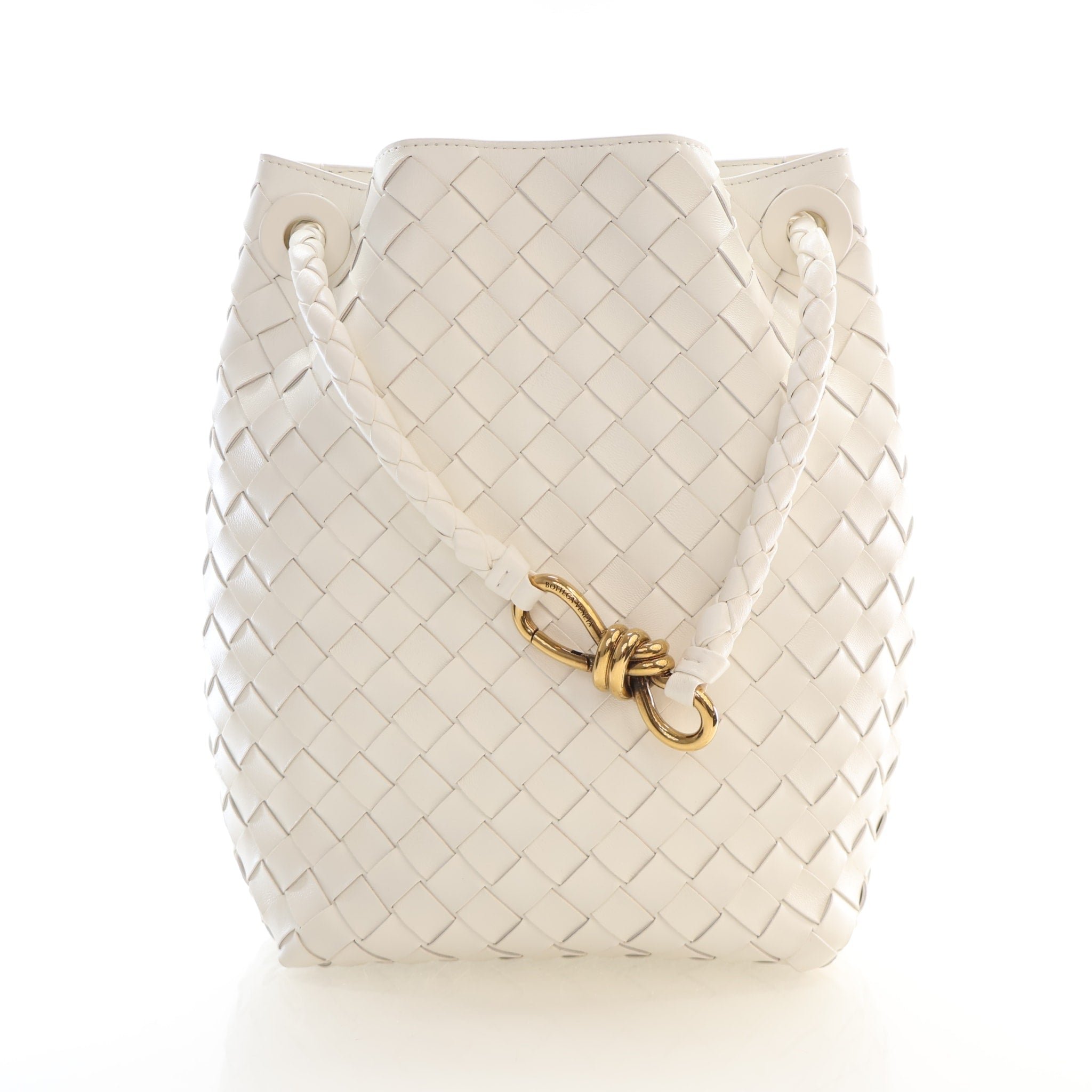 Bottega Veneta Small Intrecciato Lambskin Andiamo Bucket