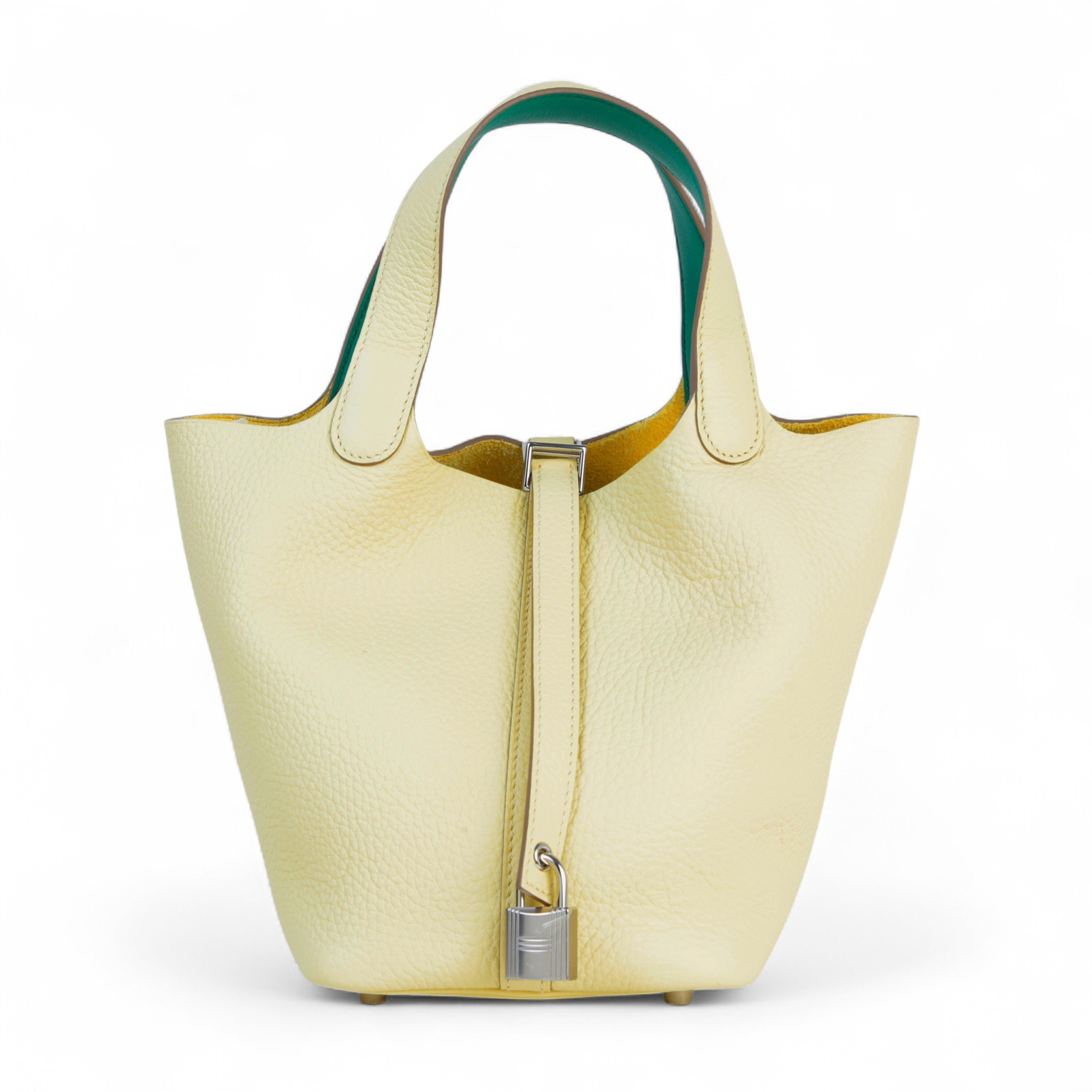 Hermes Unused ( Rank NS ) HERMÈS Picotin Lock PM Eclat Jaune milton (i8) Clemence Palladium hardware W (2024)