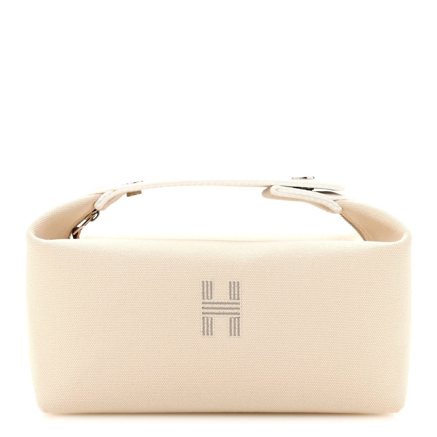 Hermes Canvas Small Bride-A-Brac Pouch Natural