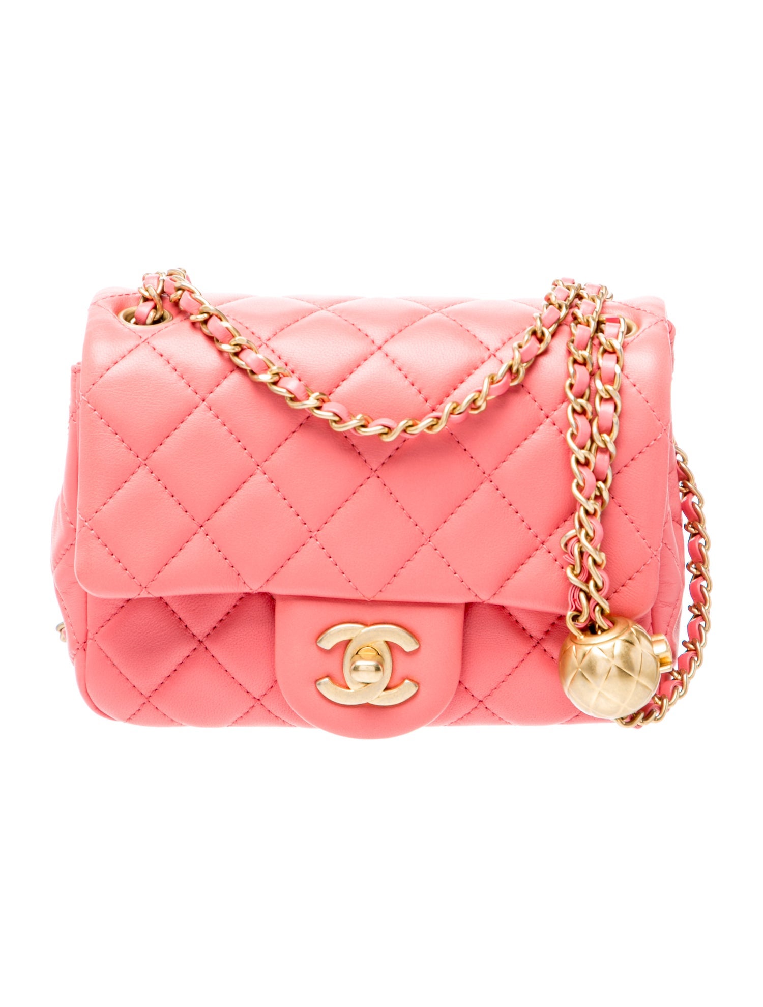 Classic Mini Pearl Crush Square Flap Bag