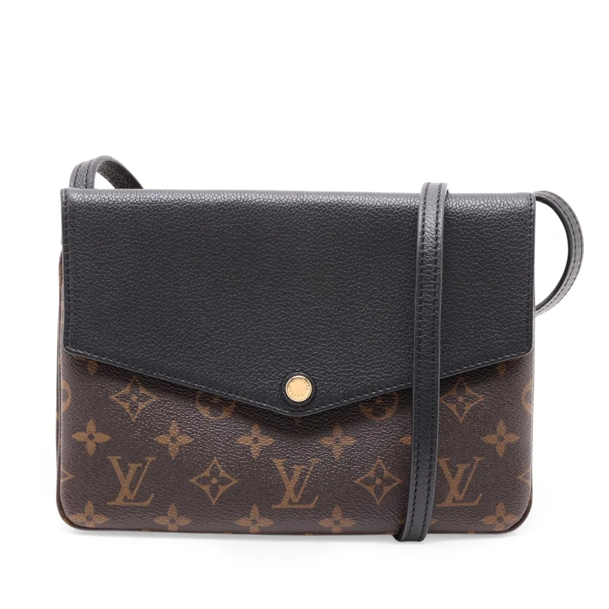 Louis Vuitton monogram x leather Twice M50185 Brown
