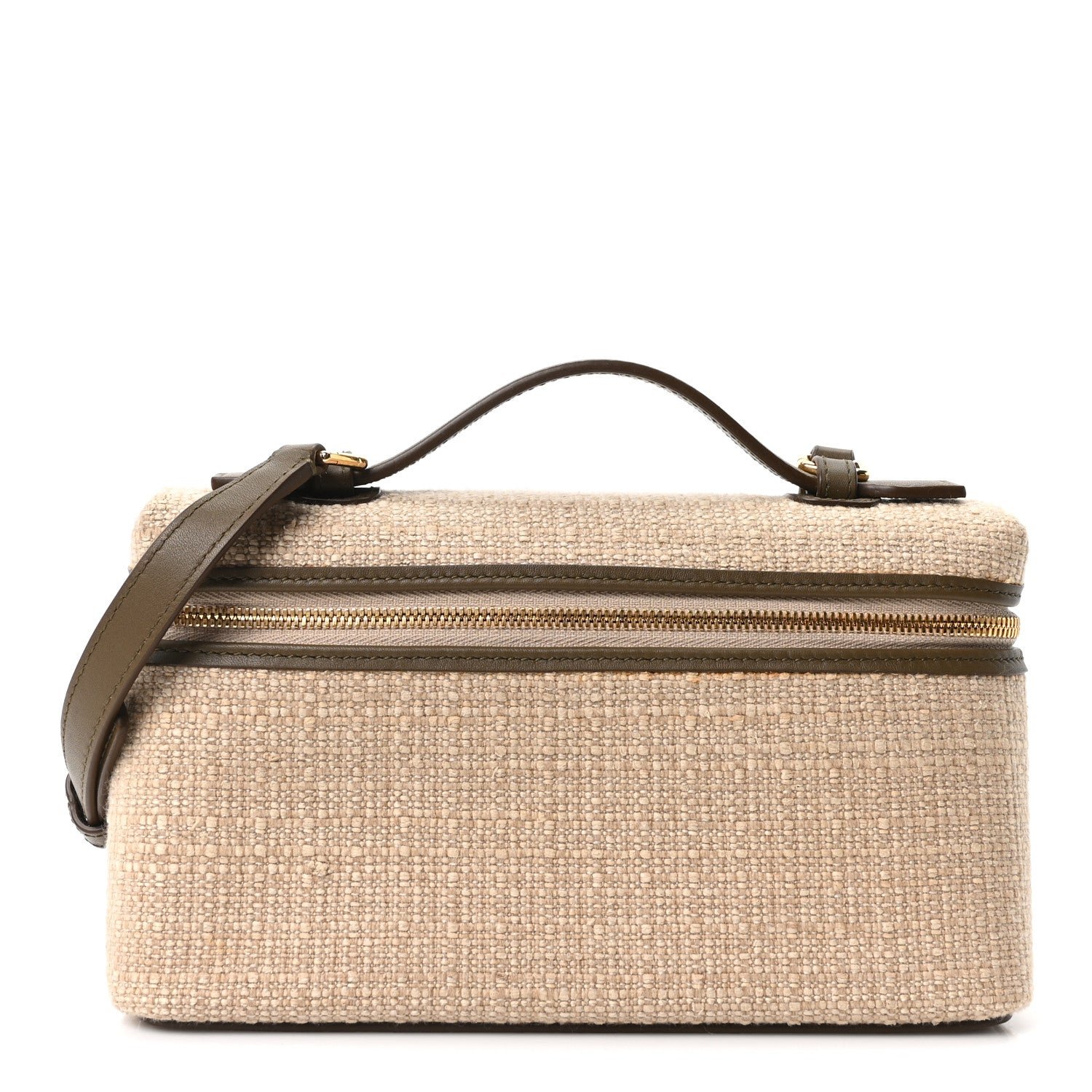 Loro Piana Cashmere Lotus Flower Silk L19 Extra Pocket Pouch Pale Wheat Salty Capers